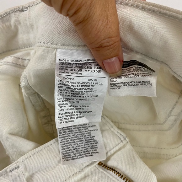 Levi’s White Denim Jeans. Leggings.  Jeggings. Skinny. Size 17. Super cute! - Picture 9 of 12